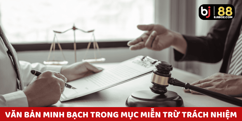 Văn bản minh bạch trong mục miễn trừ trách nhiệm giúp người chơi hiểu rõ giới hạn pháp lý.